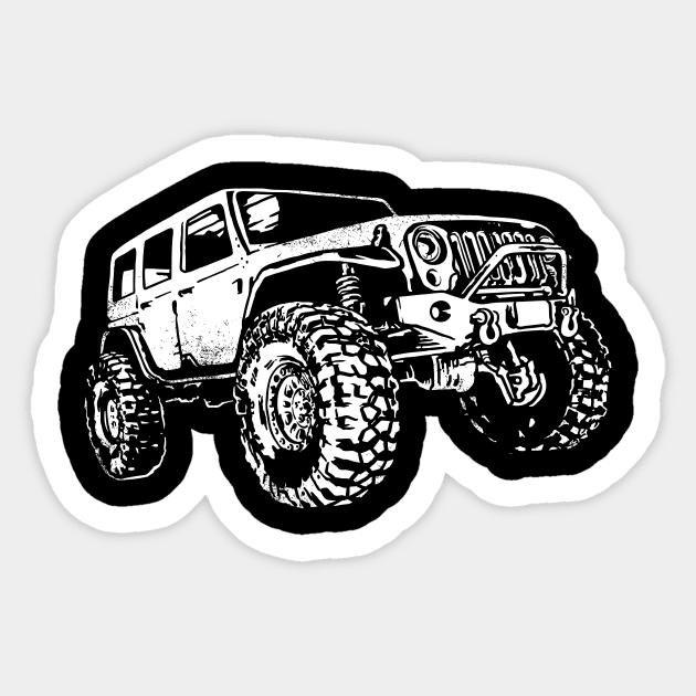 A Realistic Art Of Off Road Vehicle Used For Traveling Sticker by mangobanana